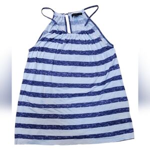 Willi Smith Purple and White Striped Tank Top